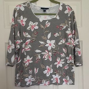 Karen Scott XL 3/4 Sleeve Top